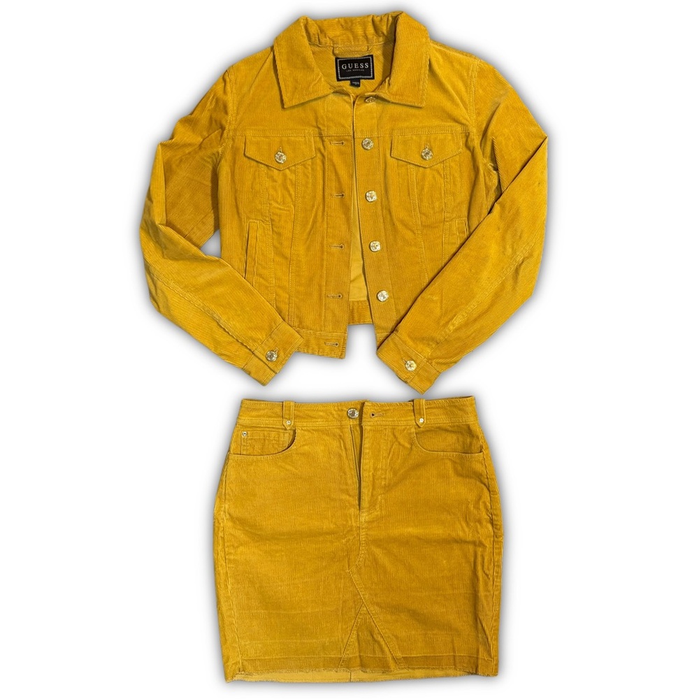 GUESS women’s Corduroy Jacket and Skirt Set